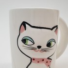 Vintage 1960 Holt Howard Cozy Kitten Girl Cat Mug Cup Pink Bow Japan Read