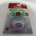 Vintage Playtex Binky Latex Pacifiers 0-24 Months 2 Pack Flowers   Lion New