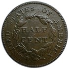 1828 United States Classic Head Half Cent  scarce 12 Star Variety     Cent 5 4   