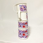 Tupperware 11 5oz Floral Mugs Coffee Cups Lot 4 Camping Rv Travel Vtg