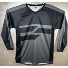 Bilt Mens Gray Long Sleeve V-neck Shirt Motocross Riding Jersey Size Medium