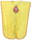 Long Kaftan Yellow Cotton Floral Embroidery Caftan Maxi Dress L-54 