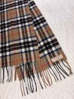 James Pringle Weavers Fringe Wool Tan Plaid Nova Check Scarf-pure Lambswool