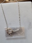925 Sterling Silver Linked Heart Pendant Necklace 18 In Chain