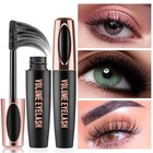 3 Pcs 4d Silk Fiber Lash Mascara Waterproof Eyelash Extension Black 