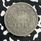 1876-h Newfoundland 20 Cents Lot jm9625 Silver  Scarce 