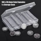 100 Direct Fit Airtight 30 6mm Jfk Half Dollar Coin Holders Capsules