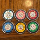 Borgata Casino Gaming Chips Uncirculated Lot  6 Denomination   s  Very Rare Unc
