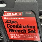 Craftsman 32-piece Combination Wrench Set Metric sae 12-point W case 946937 Nice