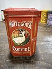9 Vintage-style Coffee Tins  Maxwell House French Market White Goose Franklin   s