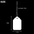 100-1000 Garage Sale Price Tags Blank White Merchandise Hang String Strung