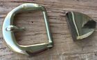 Western amish Solid Brass Belt Buckle Set Choice Of Buckle  Keeper   Tip 1 1 2 