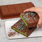 Silicone Chocolate Bar Mold Break Apart Wax Melt Rectangle Easy Release