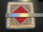 Rare Old Iroquois Native American Indian Beaded Flat Display Mat Trivet Beadwork