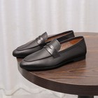 Vintage Leather Soft Black Loafer Men Handmade Work Slip On Casual Leather Shoes