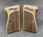 Walther Ppk s Walnut Wood Grips Set  Checkered  Handmade    Fast Usa Shipping  