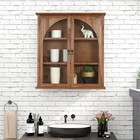 Collective Home 24  Wall Cabinet Solid Wood W arched Glass Doors Fully Assembled