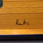 Signed Kakadu Beech Wood Roll Top Bread Bin Bird Pattern