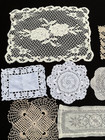 Vintage Assorted Lace Doilies Hand Crocheted Table Top Decor Crafts - Lot Of 8