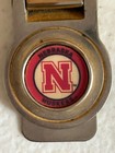 Vintage Nebraska Huskers Cornhuskers Money Clip Silver Red White