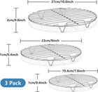 Round Baking Rack Set Of 3  10 6      9      7 6     Stainless Steel Cooling Cooking R