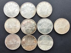 1966 Canada Dollar 80  Silver Lot Of 10 Coins Excellent Condition  1 Fast Ship