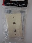 Cooper 3535-4a Almond 1-gang 4-wire Telephone Phone Jack Coaxial Cable Wallplate