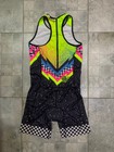 Zoot Team Triathlon Suit Womens L Fits Mens S Neon Sleeveless