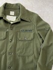 Vintage 1950s Korean War Era Us Army Heavy Winter Wool Field Shirt Distressed
