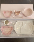 Le Creuset Baby Tableware 7 Set Coastal Pink Plate Stoneware With Box
