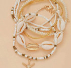 Ankle Bracelet Women Multi Color Gold 7 Anklets Seed Beads Beaded Anklet