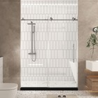 Frameless Shower Door 44-48 w X 76 h  Clear Tempered Glass  Brushed Nickel