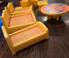 1 -3  Fisher Price Little People Play Furniture Beds Table Chair Melted Chair