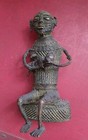 Vintage Brass Or Bronze Metal Dhokra Statue Indian Tribal Art Mother   Child