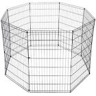 42 Inch 8 Panels Dog Playpen Crate Fence Pet Play Pen Exercise Puppy Kennel Cage
