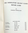 The 400-day Horolovar Clock Repair Guide Charles Terwilliger 5th Edition Hc 1967