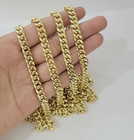 10k Real Yellow Gold Miami Cuban Link Chain Necklace 7mm 24  Men s Strong Links
