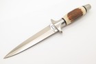 Vintage 1980s Valor Miami 491 Stag Seki Japan Short Commando Fixed Dagger Knife