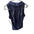 Lilly Pulitzer Luxletic Martina Polo True Navy Ruffle Sleeveless Golf Top