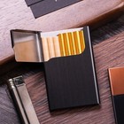 Metal Cigarette Case 9 Holder Stainless Steel Aluminum Slim Portable Box For Men