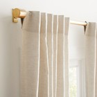 Linen Curtain Natural Color Living Room Two Panels Curtain  Bedroom Curtain Set