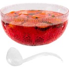 12 Quart Elegant Crystal Clear Premium Heavyweight Punch Bowl Party   Wedding