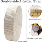 Heavy-duty 1 Inch Cotton Webbing - 2mm Thick  6 Yards  - Natural Belt Strap For