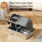 Enclosed Stainless Steel Cat Litter Box With Lidxl Extra Large For Big mulitpal 