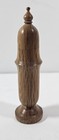 Handmade Treen Turned Oak Wood Needle Holder Artist Signed