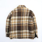 Vintage Jayshire Wool Shirt Jacket Size Medium Brown Plaid