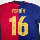 Autographed signed Fermin Lopez Fc Barcelona Split Jersey Beckett Bas Coa