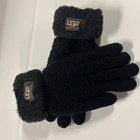 Ugg Womens Black Gloves  fleece Lined 
