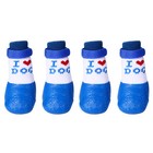 4pcs Dog Socks Anti-slip Paw Protector With Adjustable Straps Waterproof Outdoor