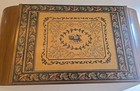 Antique 19th Century Marquetry Inlaid Jewelry Box Chariot Scene French Italian